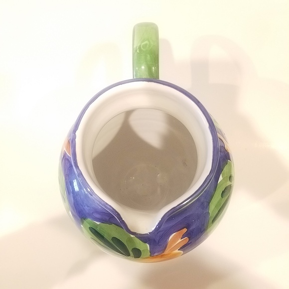 Pier 1 Import Fruit handpainted jar pitcher ITALY RARE - Picture 5 of 7